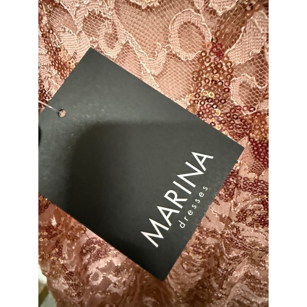 Marina Sequin Plus Size Pink Bodycon Mini Dress Size 14 NWT Formal Wedding Party - Picture 6 of 7